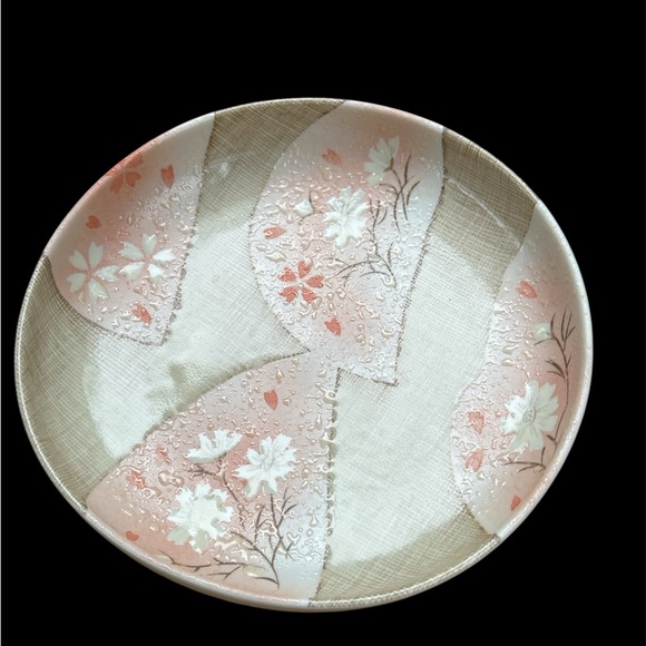 Vintage Japanese Ceramic Bowl Cherry Blossons Signed - Picture 1 of 10